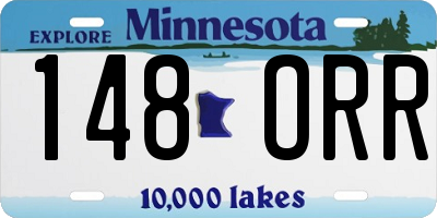 MN license plate 148ORR