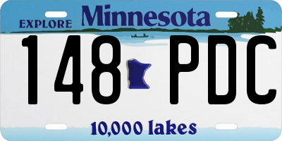 MN license plate 148PDC