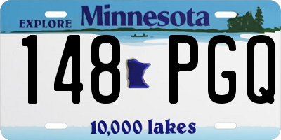 MN license plate 148PGQ