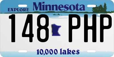 MN license plate 148PHP