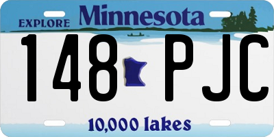MN license plate 148PJC