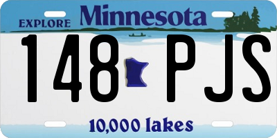 MN license plate 148PJS