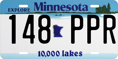 MN license plate 148PPR