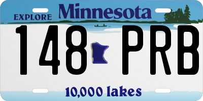 MN license plate 148PRB