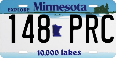 MN license plate 148PRC