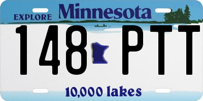 MN license plate 148PTT