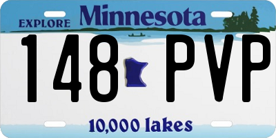 MN license plate 148PVP