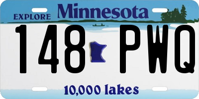 MN license plate 148PWQ