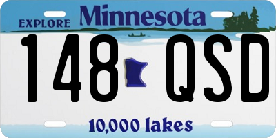 MN license plate 148QSD