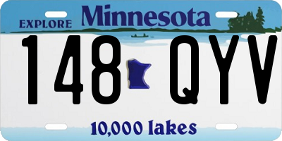 MN license plate 148QYV
