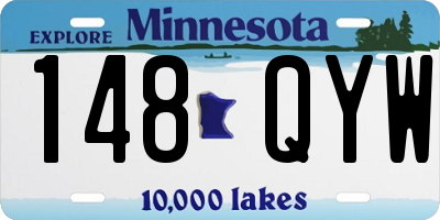 MN license plate 148QYW