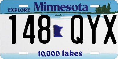 MN license plate 148QYX
