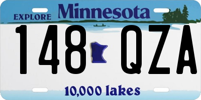 MN license plate 148QZA