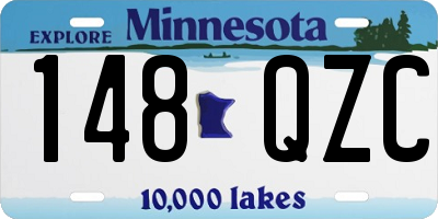 MN license plate 148QZC