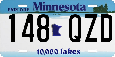 MN license plate 148QZD