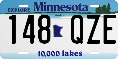 MN license plate 148QZE