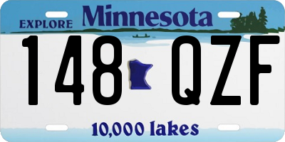 MN license plate 148QZF