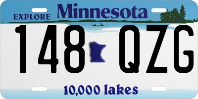 MN license plate 148QZG