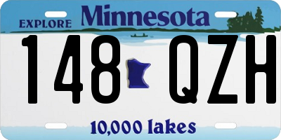 MN license plate 148QZH