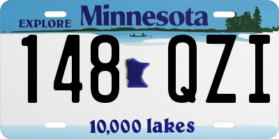 MN license plate 148QZI