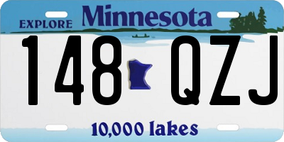 MN license plate 148QZJ