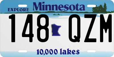MN license plate 148QZM
