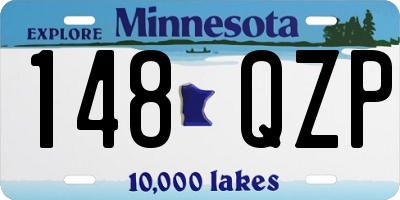 MN license plate 148QZP