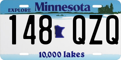 MN license plate 148QZQ