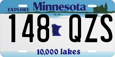 MN license plate 148QZS