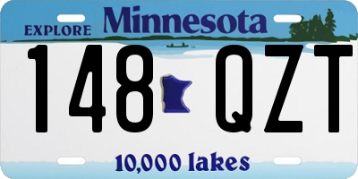 MN license plate 148QZT