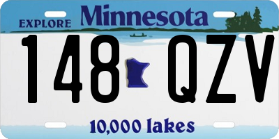 MN license plate 148QZV