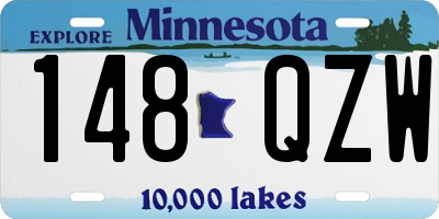 MN license plate 148QZW