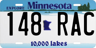 MN license plate 148RAC