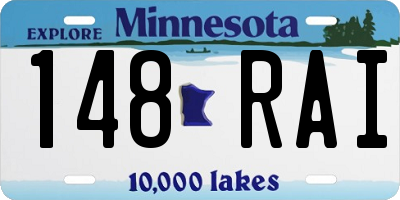 MN license plate 148RAI