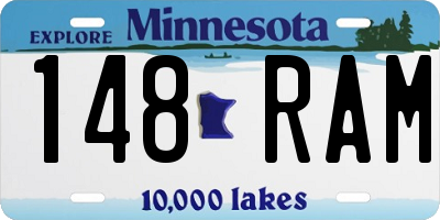 MN license plate 148RAM