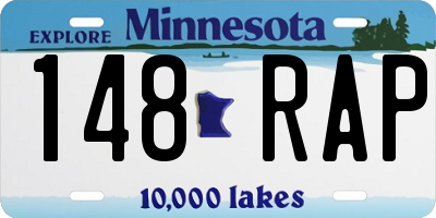 MN license plate 148RAP