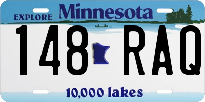 MN license plate 148RAQ