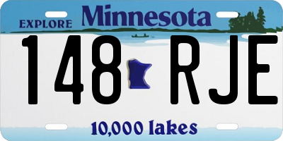 MN license plate 148RJE