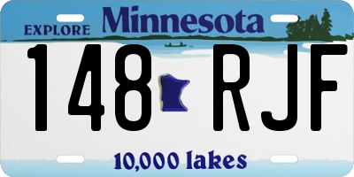 MN license plate 148RJF