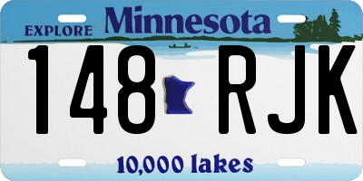 MN license plate 148RJK