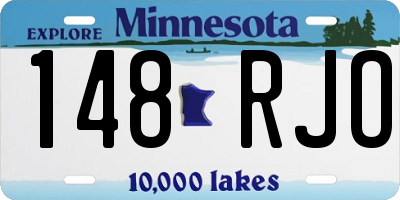 MN license plate 148RJO