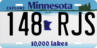 MN license plate 148RJS