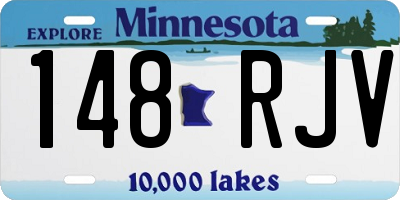 MN license plate 148RJV
