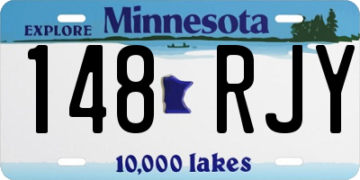 MN license plate 148RJY