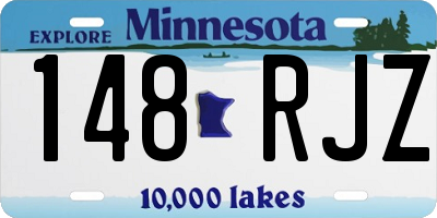 MN license plate 148RJZ