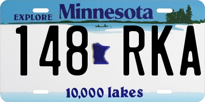 MN license plate 148RKA