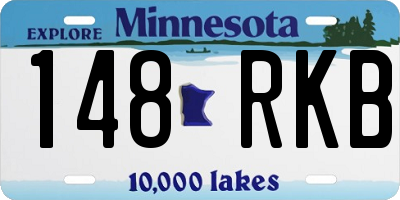 MN license plate 148RKB