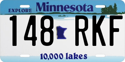 MN license plate 148RKF