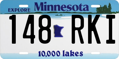 MN license plate 148RKI
