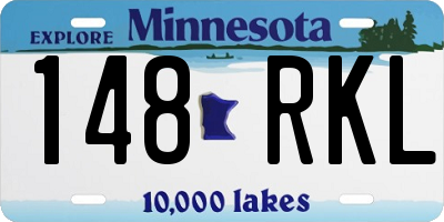 MN license plate 148RKL